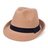 Wool Felt Trilby Hat with Black Hatband-Hats-Innovato Design-Khaki-Innovato Design