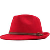Wool Felt Trilby Fedora Hat with Brown Belt Hatband