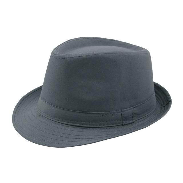 Classic Solid Color Wide Brim Fedora Trilby Hat-Hats-Innovato Design-Gray-Innovato Design