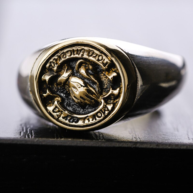 Praying Hands Signet 925 Sterling Silver Adjustable Vintage Ring-Rings-Innovato Design-Innovato Design