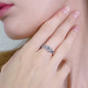 Black Cubic Zirconia Infinity 925 Sterling Silver Fashion Wedding Ring-Earrings-Innovato Design-6-Innovato Design