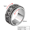Six Words Mantra Signet Spinner 925 Sterling Silver Vintage Punk Ring-Rings-Innovato Design-6-Innovato Design