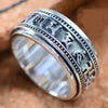 Six Words Mantra Signet Spinner 925 Sterling Silver Vintage Punk Ring-Rings-Innovato Design-6-Innovato Design