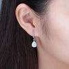 Silver-Plated Water Drop Opal Bohemia Fashion Dangle Earrings