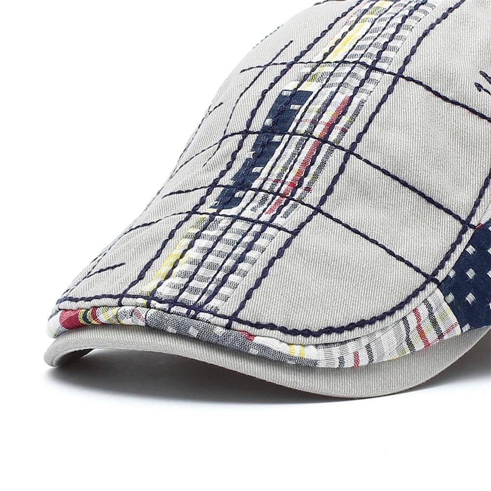 Vintage Cotton Ivy Duckbill Cabbie Scally Flat Cap-Hats-Innovato Design-Beige-Innovato Design