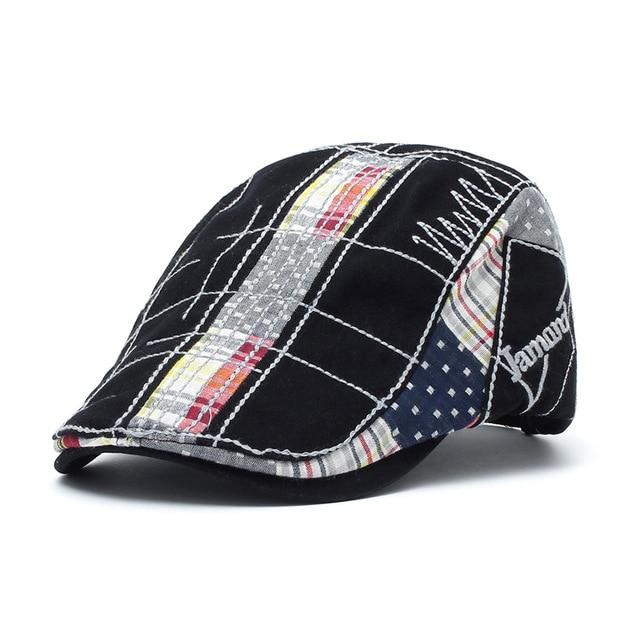Vintage Cotton Ivy Duckbill Cabbie Scally Flat Cap-Hats-Innovato Design-Black-Innovato Design