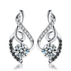 Cubic Zirconia 925 Sterling Silver Vintage Wedding Stud Earrings-Earrings-Innovato Design-Innovato Design