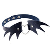 Punk Heart and Bat Wings Choker Collar PU Leather Gothic Harajuku Necklace-Necklace-Innovato Design-Dark Blue-Innovato Design