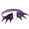 Punk Heart and Bat Wings Choker Collar PU Leather Gothic Harajuku Necklace-Necklace-Innovato Design-Purple-Innovato Design