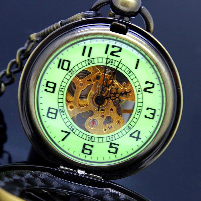 Bronze Pocket Watch with Glow in the Dark Luminous Dial-Pocket Watch-Innovato Design-Innovato Design