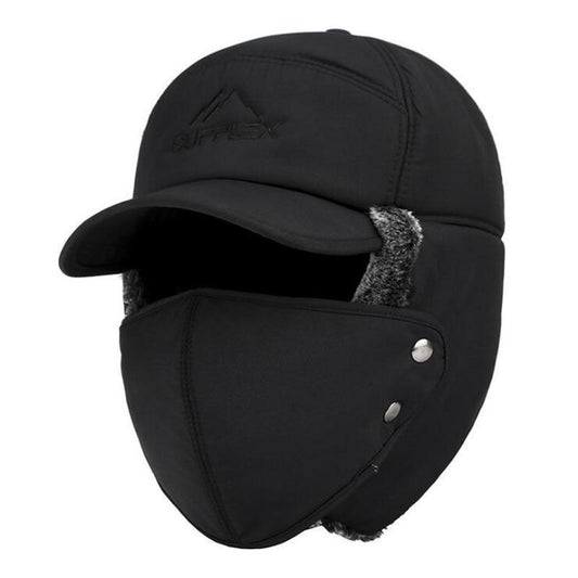 Velvet Thermal Bomber Hat with Ear and Face Protection-Hats-Innovato Design-Dark Blue-Innovato Design