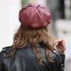 Polyurethane Leather British Painter Octagonal Hat
