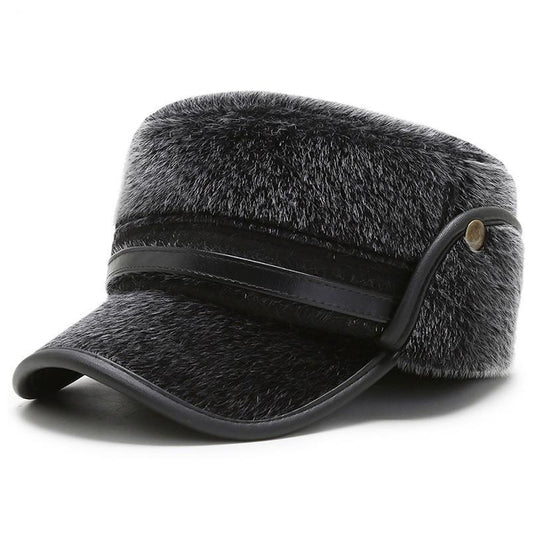 Faux Fur Bomber Military Hat with Earflaps-Hats-Innovato Design-Gray-Innovato Design