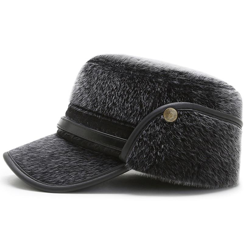 Faux Fur Bomber Military Hat with Earflaps-Hats-Innovato Design-Gray-Innovato Design