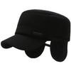 Buckled Corduroy Middle-aged Seniors Military Hat