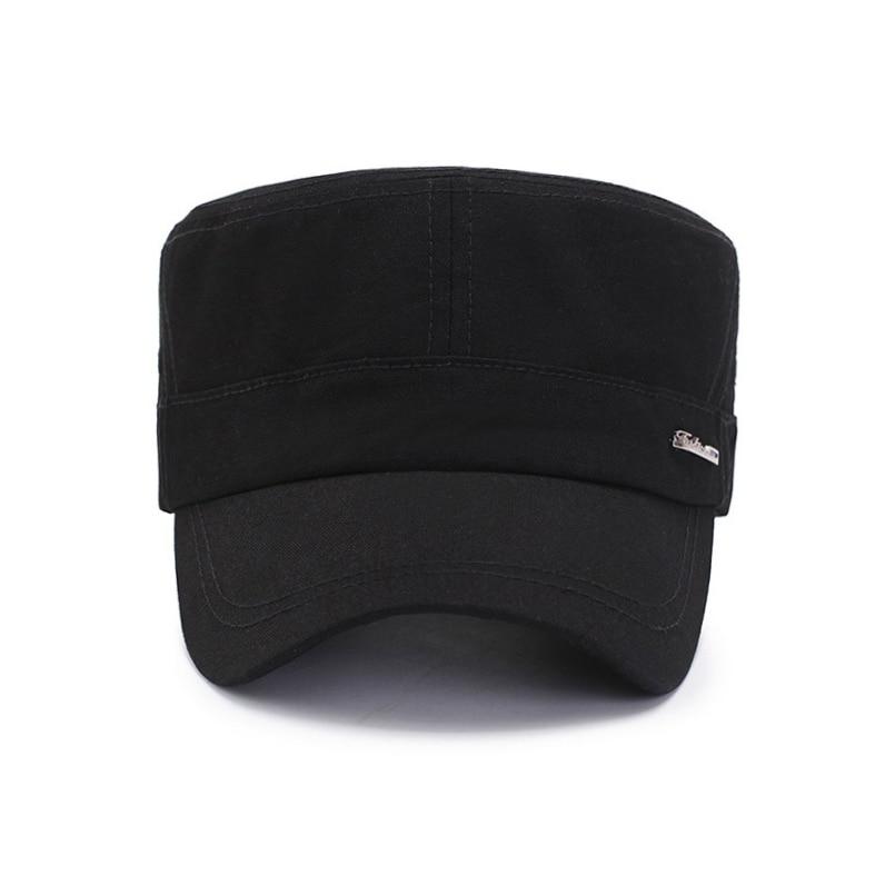 Classic Cotton Flat Top Military Army Hat-Hats-Innovato Design-Dark Blue-Innovato Design