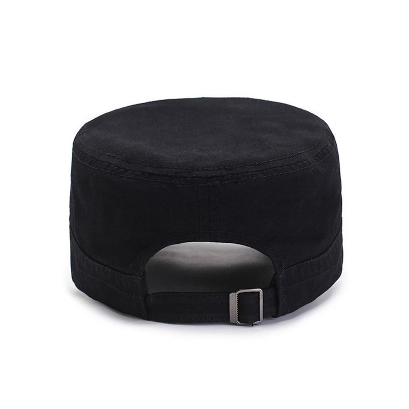 Solid Color Flat Top Military Cap-Hats-Innovato Design-Blue-Innovato Design