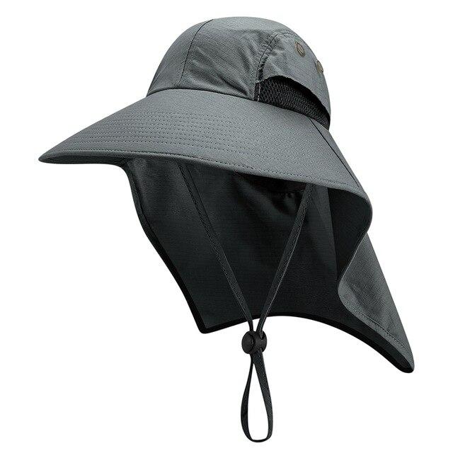 Portable Wide Brim Lightweight Water Resistant UV Protection Neck Cover Flap Cap with Chin Strap-Hats-Innovato Design-Army Green-Innovato Design