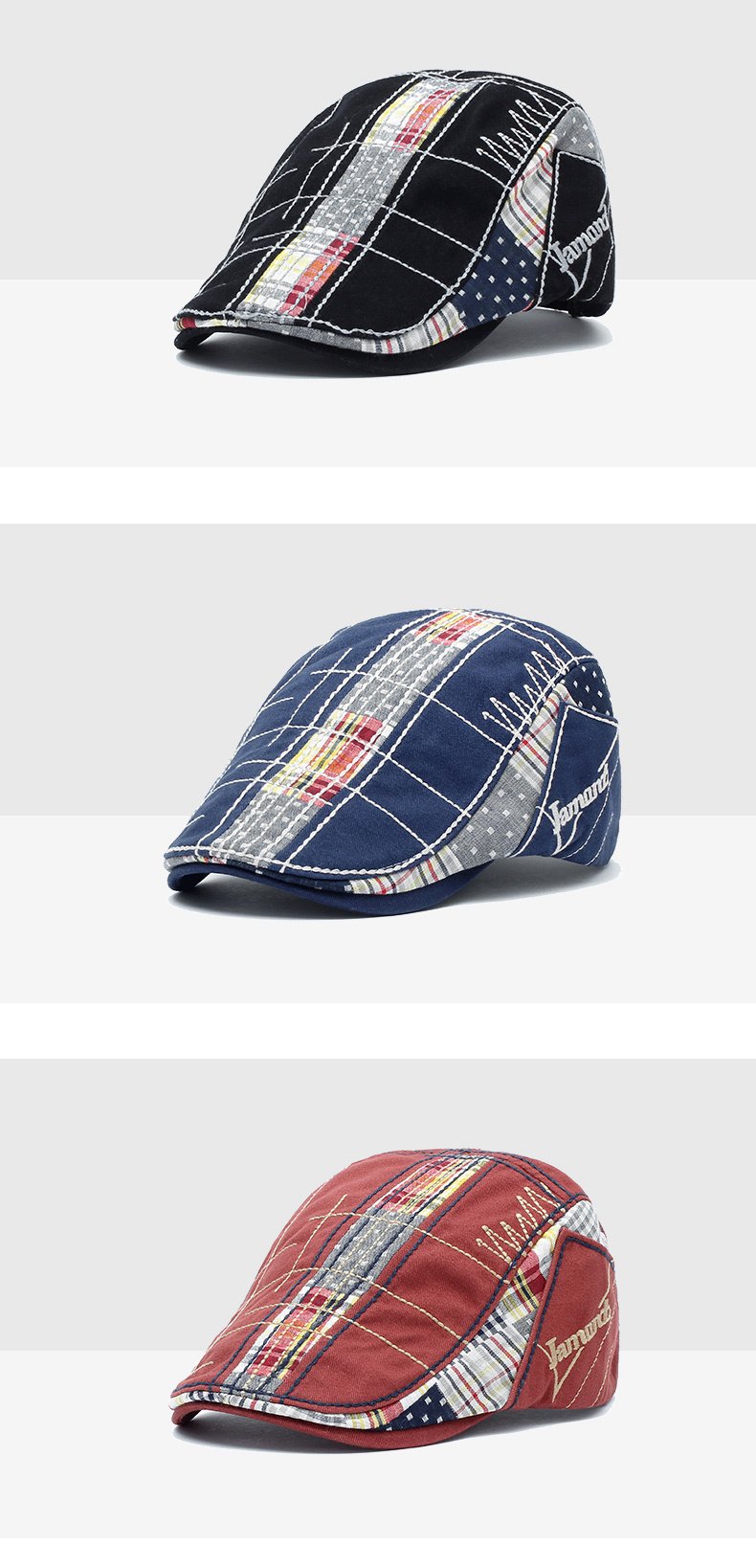 Vintage Cotton Ivy Duckbill Cabbie Scally Flat Cap-Hats-Innovato Design-Beige-Innovato Design