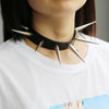 Big Metal Spike Stud Choker Collar PU Leather Gothic Hip-Hop Necklace-Necklaces-Innovato Design-White-Innovato Design
