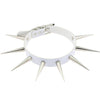 Big Metal Spike Stud Choker Collar PU Leather Gothic Hip-Hop Necklace-Necklaces-Innovato Design-White-Innovato Design