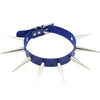 Big Metal Spike Stud Choker Collar PU Leather Gothic Hip-Hop Necklace-Necklaces-Innovato Design-Blue-Innovato Design