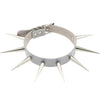 Big Metal Spike Stud Choker Collar PU Leather Gothic Hip-Hop Necklace-Necklaces-Innovato Design-Gray-Innovato Design