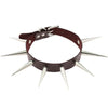 Big Metal Spike Stud Choker Collar PU Leather Gothic Hip-Hop Necklace-Necklaces-Innovato Design-Coffee-Innovato Design