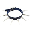 Big Metal Spike Stud Choker Collar PU Leather Gothic Hip-Hop Necklace-Necklaces-Innovato Design-Dark Blue-Innovato Design