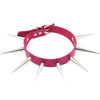 Big Metal Spike Stud Choker Collar PU Leather Gothic Hip-Hop Necklace-Necklaces-Innovato Design-Rose-Innovato Design