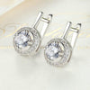 Round Shape Cubic Zirconia Fashion Stud Earrings-Earrings-Innovato Design-Innovato Design