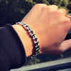 High Polished Link Chain 925 Sterling Silver Handmade Vintage Biker Bracelet-Bracelets-Innovato Design-Innovato Design