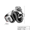 Gothic Skull with Snake 925 Sterling Silver Punk Rock Biker Ring-Rings-Innovato Design-7-Innovato Design
