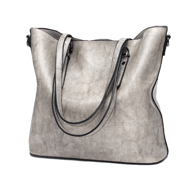 Luxury Designer Vintage Soft Leather Shoulder Bag, Crossbody Bag and Handbag-Handbags-Innovato Design-Gray-Innovato Design