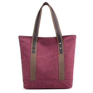 Large Capacity Fashion Canvas Shoulder Bag and Handbag-Handbags-Innovato Design-Purple-Innovato Design