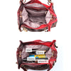 Hollow-Out Floral Print Fashion PU Leather Tote Bag, Shoulder Bag and Handbag