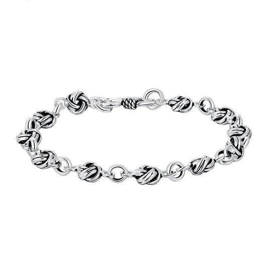 Gothic Kink Chain 925 Sterling Silver Vintage Biker Bracelet-Bracelets-Innovato Design-7.09in-Innovato Design