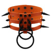Black Spike Stud and Metal Ring Collar Choker Leather Gothic Harajuku Necklace-Necklace-Innovato Design-Orange-Innovato Design