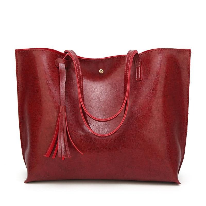 Designer Soft PU Leather Tote Bag, Shoulder Bag and Handbag-Handbags-Innovato Design-Black-Innovato Design