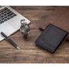 Men Stainless Steel Band Quartz Watch, Folding Wallet, and Ballpoint Pen Gift Set