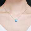 Opal Lucky Hamsa Evil Eye 925 Sterling Silver Pendant Necklace-Necklaces-Innovato Design-Box Chain-Innovato Design