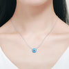 Opal Lucky Hamsa Evil Eye 925 Sterling Silver Pendant Necklace-Necklaces-Innovato Design-Box Chain-Innovato Design