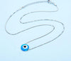 Opal Lucky Hamsa Evil Eye 925 Sterling Silver Pendant Necklace-Necklaces-Innovato Design-Box Chain-Innovato Design