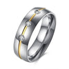 Gold and Silver Cubic Zirconia Stainless Steel Wedding Ring Set-Couple Rings-Innovato Design-6-5-Innovato Design