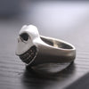 Gothic Skull Smile 925 Sterling Silver Handmade Vintage Retro Punk Biker Ring-Rings-Innovato Design-7-Innovato Design