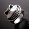 Gothic Skull Smile 925 Sterling Silver Handmade Vintage Retro Punk Biker Ring-Rings-Innovato Design-7-Innovato Design