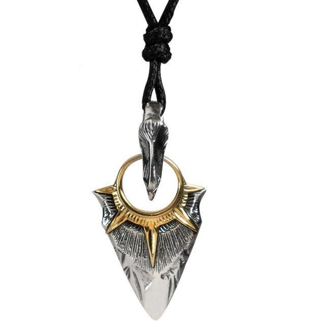 Golden Sunrise Eagle 925 Sterling Silver Pendant Necklace-Necklaces-Innovato Design-Wax Rope-Innovato Design