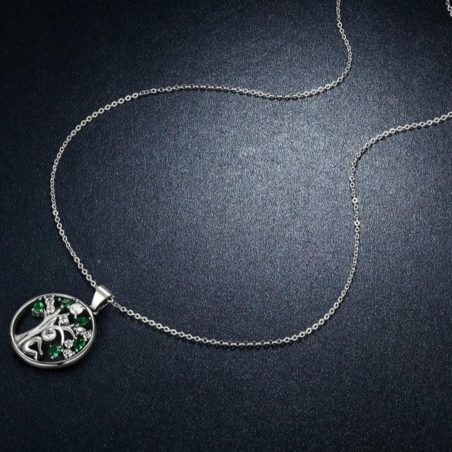 "The Man and the Tree of Life" 925 Sterling Silver Fashion Pendant Necklace-Necklaces-Innovato Design-Innovato Design