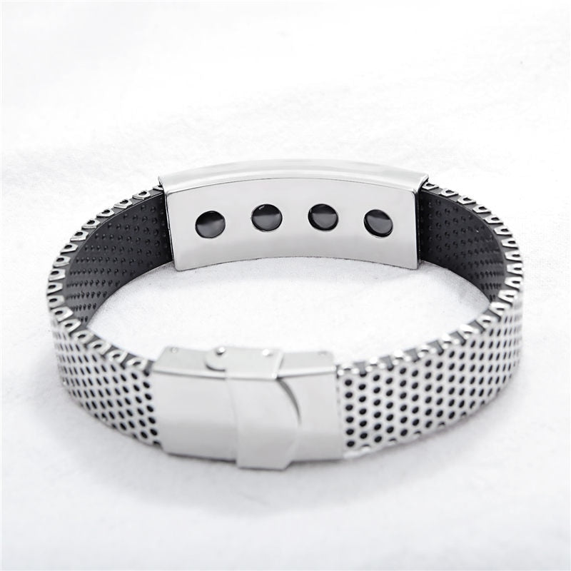 Custom Engrave Stainless Steel Magnet Bracelet-Bracelets-Innovato Design-Innovato Design