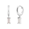 Dangling Cubic Zirconia Round 925 Sterling Silver Fashion Drop Earrings